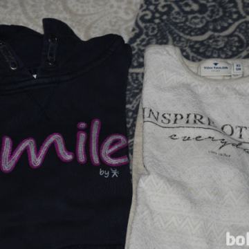 Dekliški pulover 2x vel. 128 (7-8 let) Tom Tailor, Okaidi