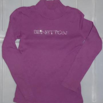 Dekliški pulover s puli ovratnikom Benetton št. 140, 8-9 let