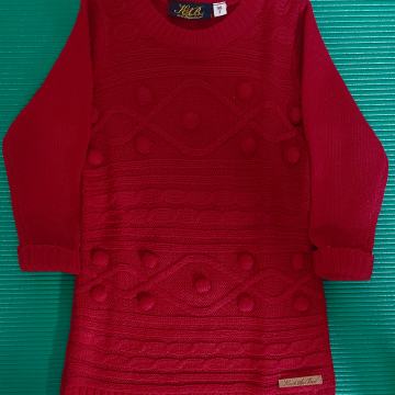 Topel daljši pulover za deklico št. 98