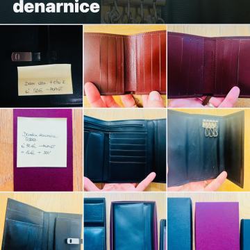 3x nova usnjena denarnica v darilni embalaži