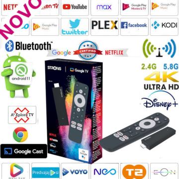 Android ključek Google TV KODI RTV365 T2 MAX EON NEO A1 VOYO NETFLIX