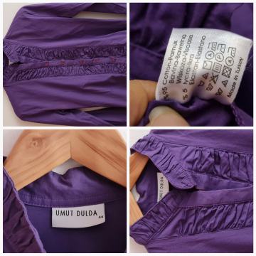 BLUZICA - št.L+XL ■vijolična ■elegantna ■volančki ■95% bombaž