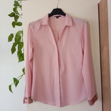 COMMA ROZA BLUZA S PERLICAMI 38/40
