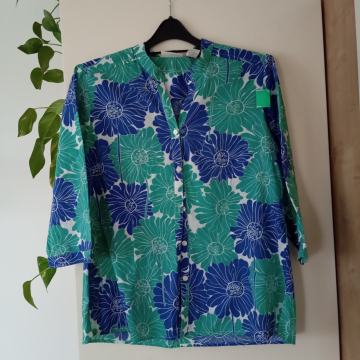 KIM ROGERS NOVA ZELENO MODRA BLUZA/ETIKETA L