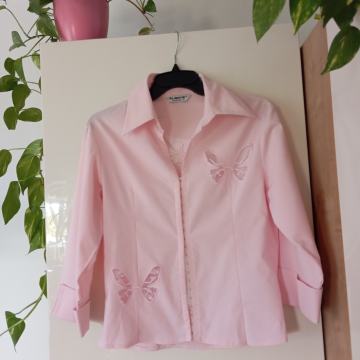 ROZA BLUZA Z METULJI S