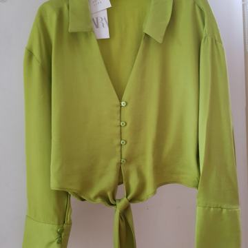 ZARA ZELENA BLUZA Z ETIKETO S/M/L