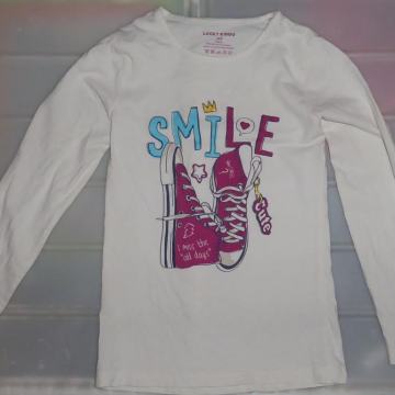 Dekliška majica Smile Lucky kiddo št. 134/140, kot nova, 8-10 let