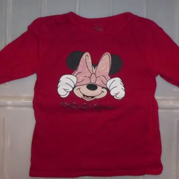 Dekliška majica z dolgimi rokavi Disney Minnie maus C&A 128/134,7-9let