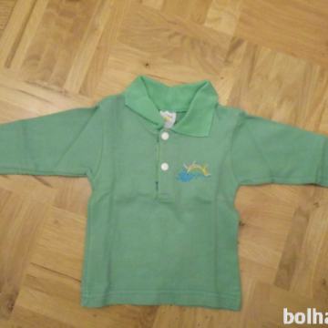 Majčka z dolgimi rokavi št.74 na polo ovratnik