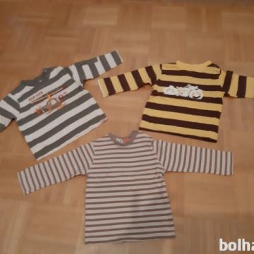 Majice dolg rokav št.80/92 3kom. za 5eur.