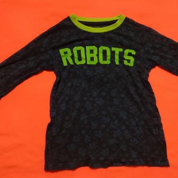 Otroška majica dolge rokave Robots