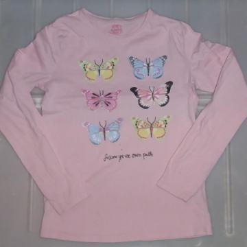 Roza dekliška majca z dolgimi rokavi F&F134-140 cm, 11A, 10-11 let