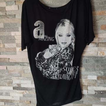 Črna netopir majica