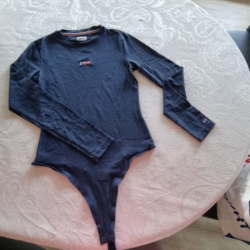Dekliški ali ženski body Tommy jeans moder