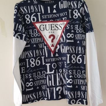 GUESS ORIGINAL MODRO BELA MAJCA 38/40