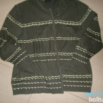 Majica z gumbi-olivno zelena, Pletenine ŠPENKO, VEL.L