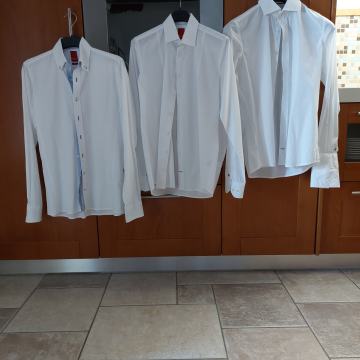 Bela moška srajca S / M slim fit  KOT NOVA