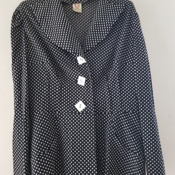 CANDA ČRNO PIKASTA TUNIKA 40/42