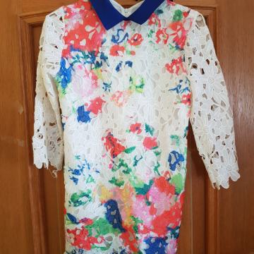 NOVA ČIPKASTA CVETLIČNA TUNIKA 38