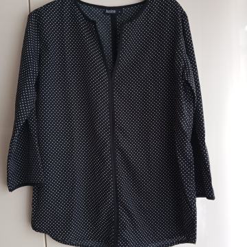 NOVA ČRNO BELO PIKASTA TUNIKA S/M