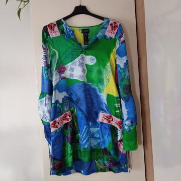 CUSTO BARCELONA SVILENA NOVA MODRO ZELENA TUNIKA 38/40
