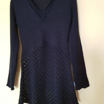 HAZA PLETENA ČRNA TUNIKA S