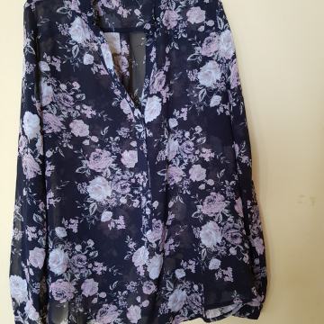 JENIFER TAYLER NOVA ČRNA CVETLIČNA TUNIKA L