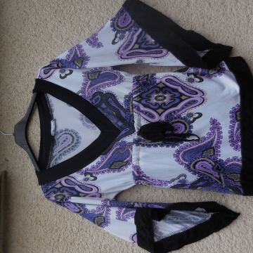 KRATKA VIJOLČNO PISANA TUNIKA 38