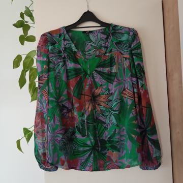 LH ZELENO CVETLIČNA TUNIKA - KOT NOVA 40/42/44