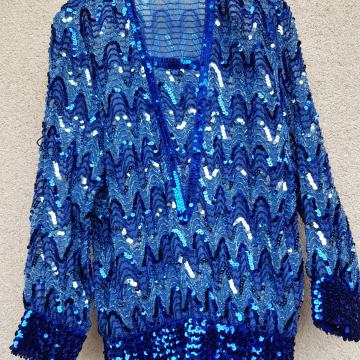 MODRO SVETLEČA SVEČANA TUNIKA 42