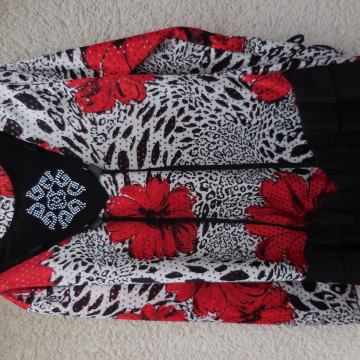 NEVEN ČRNO RDEČA SVEČANA TUNIKA M/L