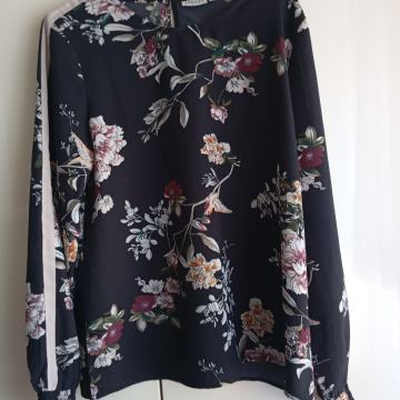 PIGALLE ČRNO CVETLIČNA TUNIKA 38/40