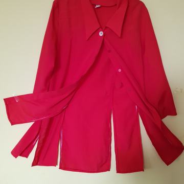 RDEČA BOMBAŽNA SRAJČNA TUNIKA 40