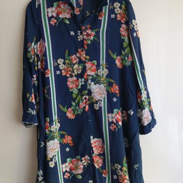 RESERVED MODRO CVETLIČNA TUNIKA 36/38/40