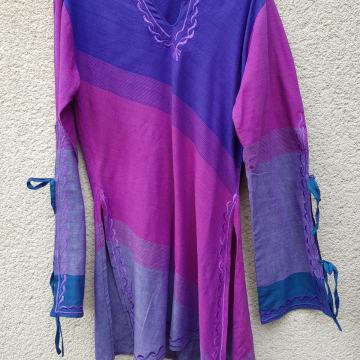 SARIKO NOVA MODRO ROZA BOMBAŽNA TUNIKA L