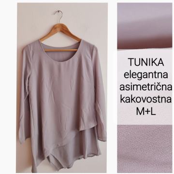 TUNIKA - M+L ■siva ■elegantna ■asimetrična