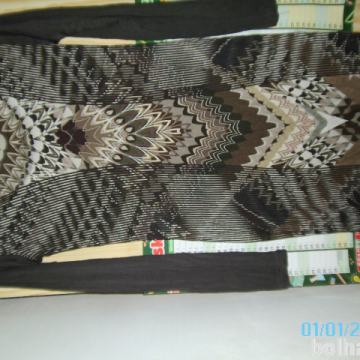 Tunika z vzorci, sivo-rjava, vel.36-38, dolgi rokavi