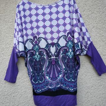 VIJOLČNA VISKOZNA TUNIKA 38/40