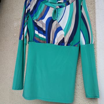 ZELENO MODRA TUNIKA M