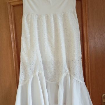 DOLGO BELO BOMBAŽNO VEZENO KRILO M