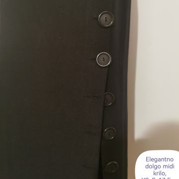 Elegantno dolgo črno krilo, xs, s