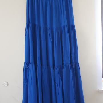 H&M MODRO VISKOZNO MAXI KRILO 36/38