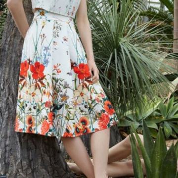 ZARA NOVO CVETLIČNO KRILO Z ETIKETO S