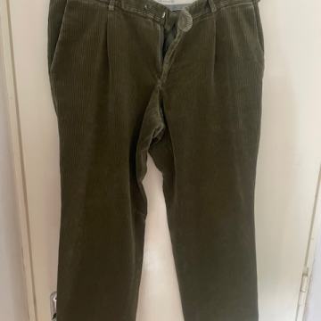 2x hlače žametne in bombaž chnio pleated vintage
