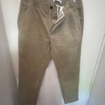 2x zara žametne hlače 32-34 kot drykorn chasy