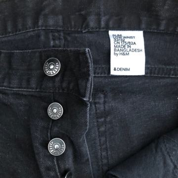 H&M & Denim črne jeans hlače številka 32/32