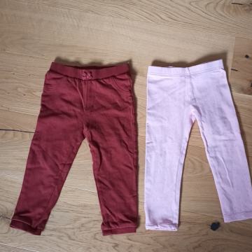 2x otroške dekliške tople hlače št. 98, ENA CENA S POŠTNINO