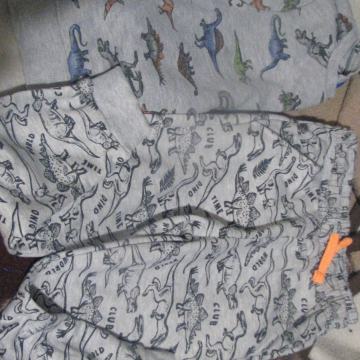 Fantovske tople trenirka hlace z dinozavri+ majica,vel 116-122