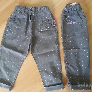 HLAČE 86/92 sive s pikami