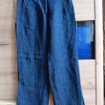 ARMANI JEANS LANENE HLAČE ŠT. 34 MODRE